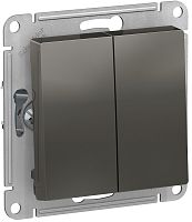 Переключатель без рамки Systeme Electric AtlasDesign 2-кл. проходной сталь картинка